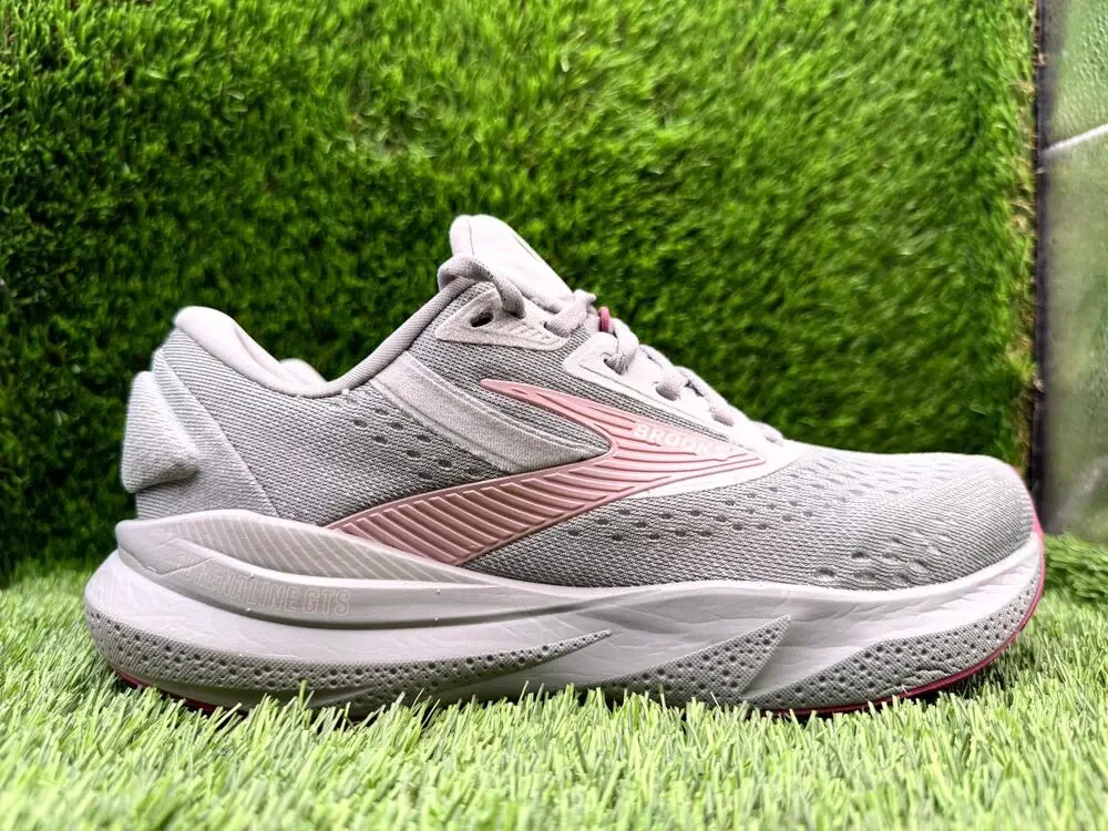 Brooks Adrenaline GTS 24 1204261B019 Athletic Sneaker Womens 8B Gray Mesh Sports